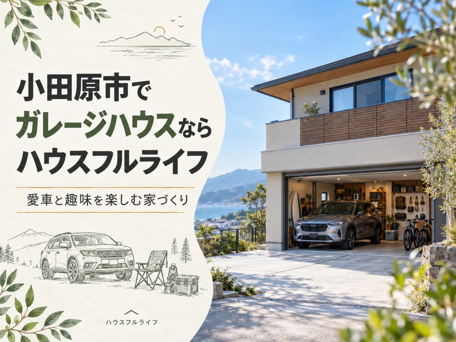 小田原市でガレージハウスならハウスフルライフ